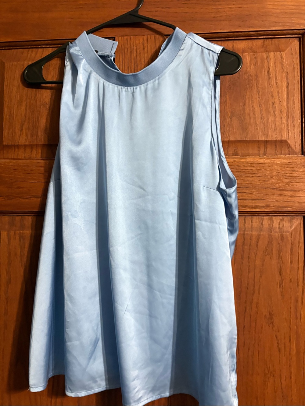 Women’s Charlie B Light Blue Sleeveless High-Neck Tank Top